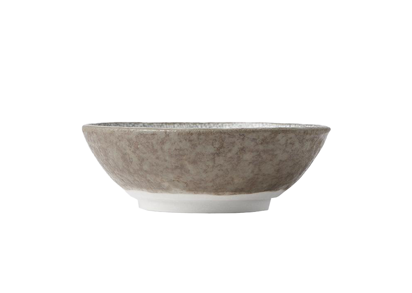 Crazed grey small shallow bowl 13cm