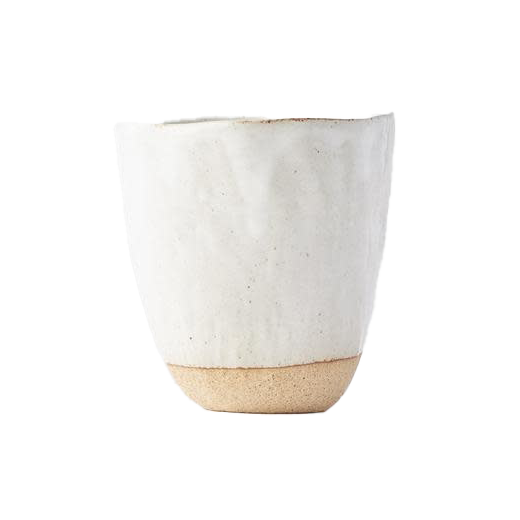 Organic shaped cup white