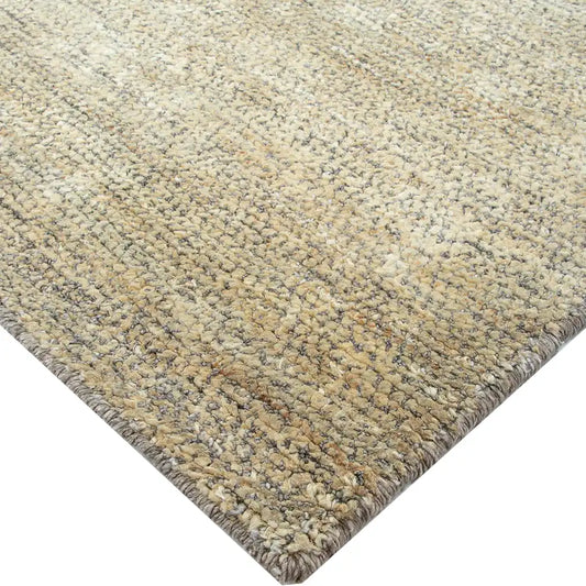 Fairbanks bamboo silk & jute floor rug limestone