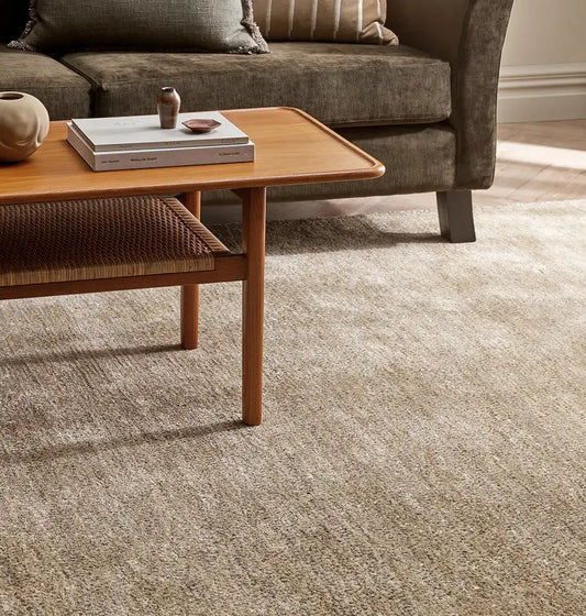 Fairbanks bamboo silk & jute floor rug limestone