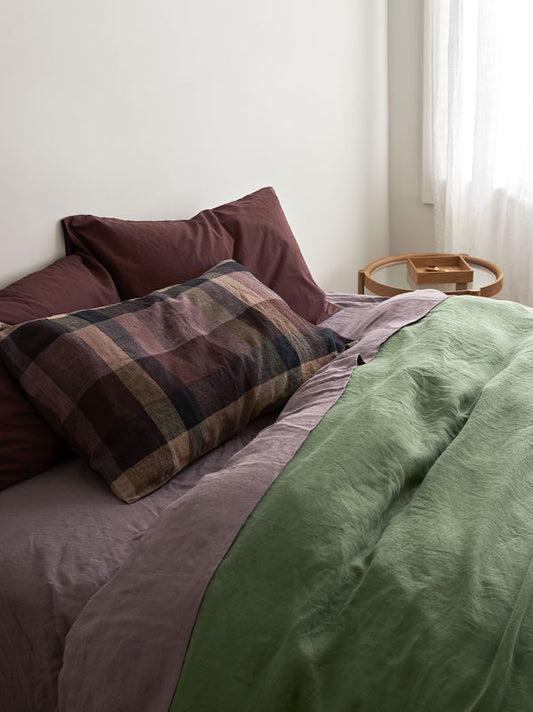 Linen duvet cover spearmint