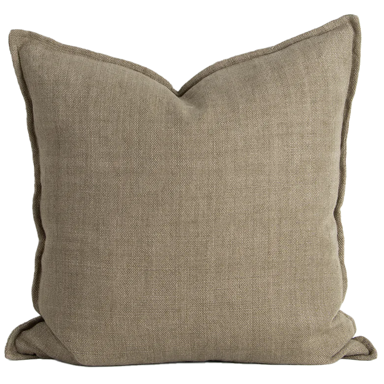 Flaxmill linen cushion cover kelp 50cm