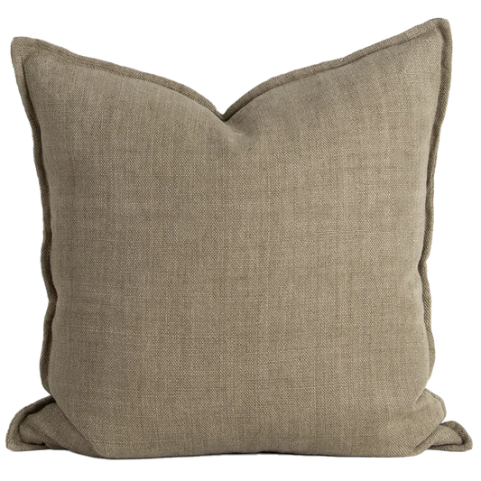 Flaxmill linen cushion cover kelp 50cm