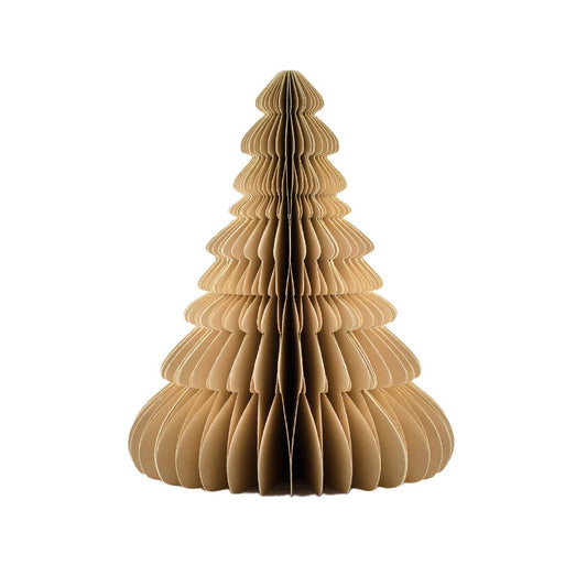 Standing paper xmas tree ornament flaxseed 20cm