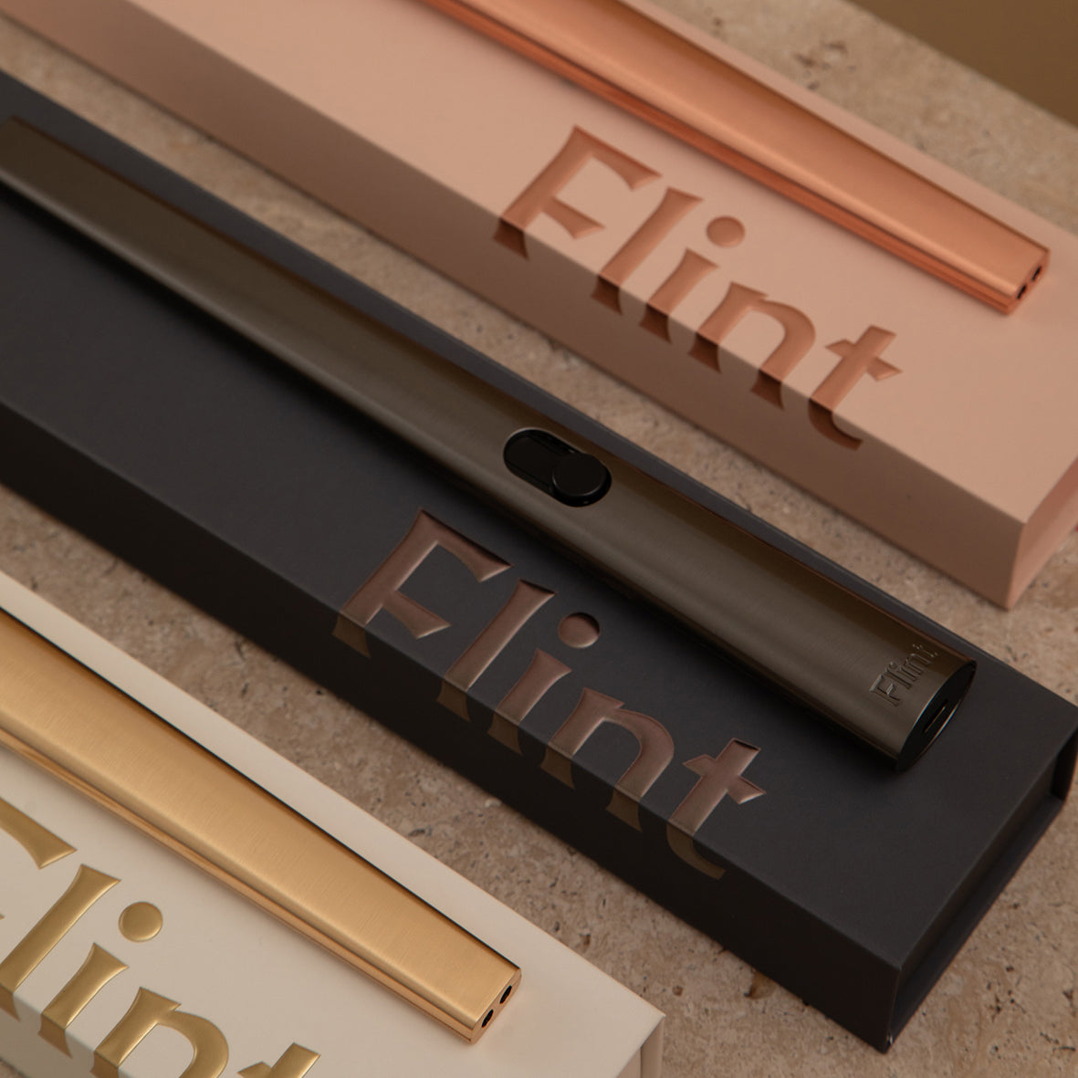 Flint rechargeable lighter gunmetal grey