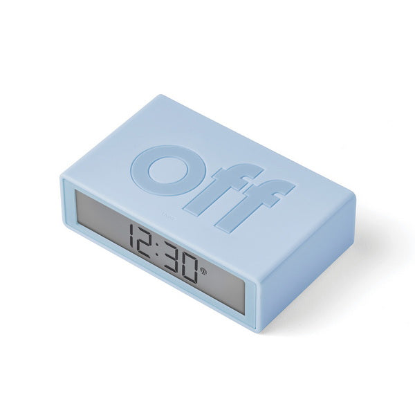 Lexon flip+ reversible alarm clock light blue