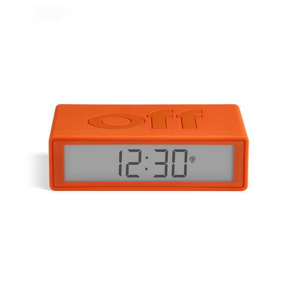 Lexon flip+ reversible alarm clock orange