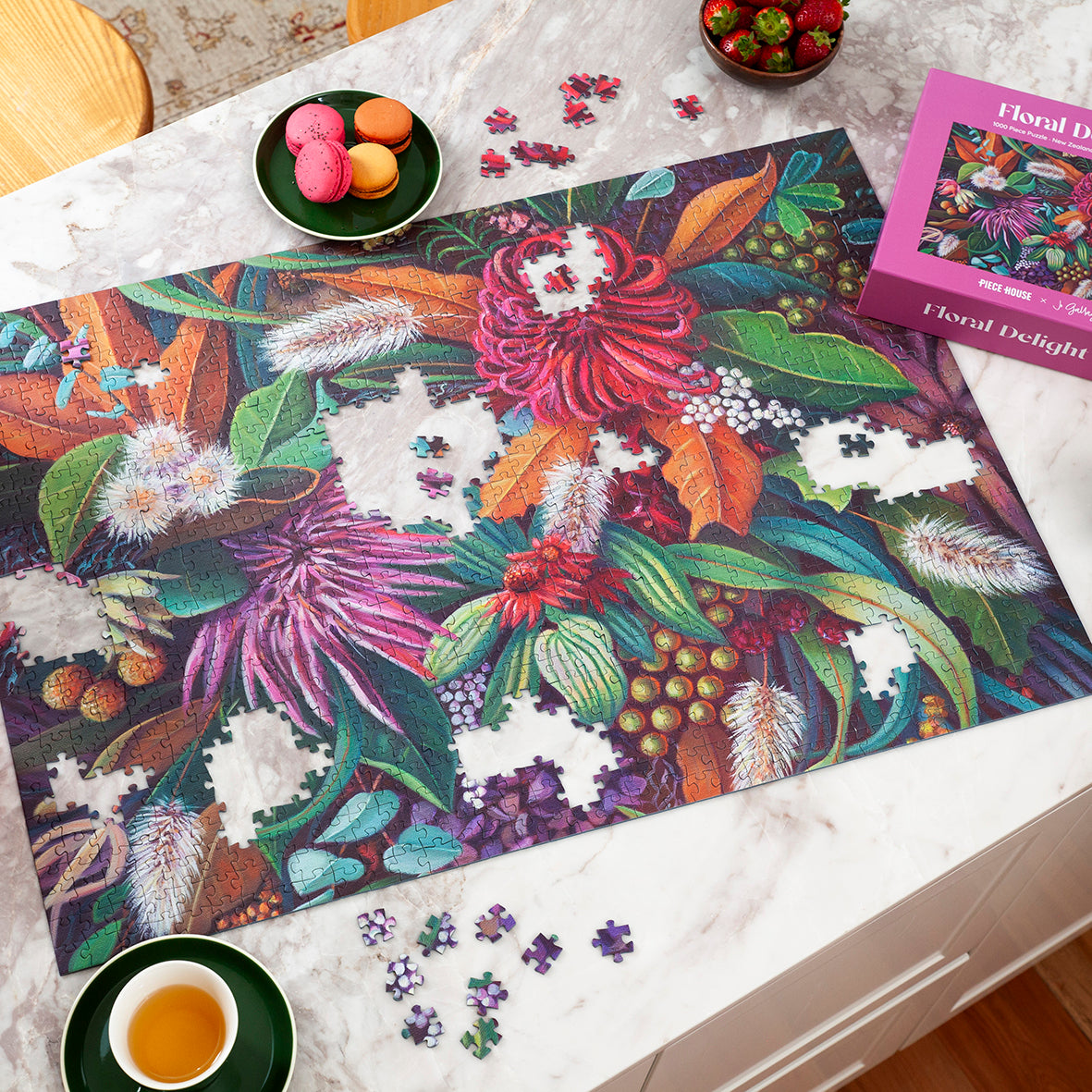 Floral delight 1000-piece jigsaw puzzle