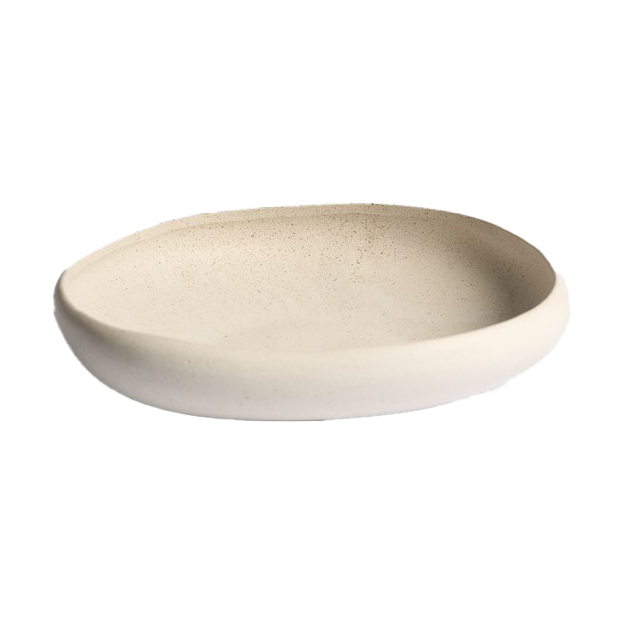 Frederick speckled serving bowl 35cm natural