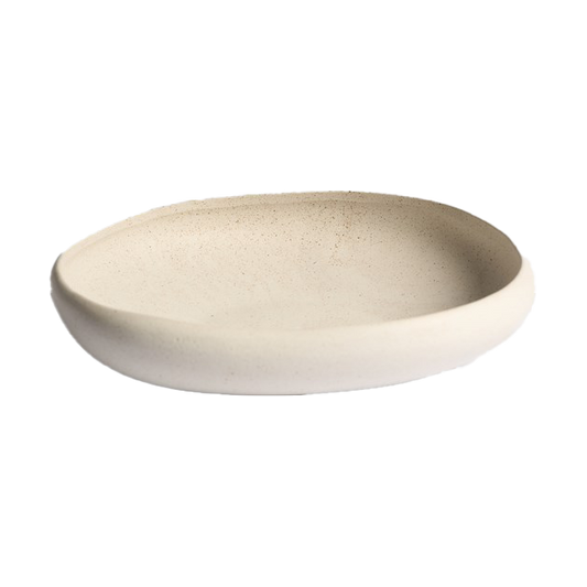 Frederick speckled serving bowl 35cm natural