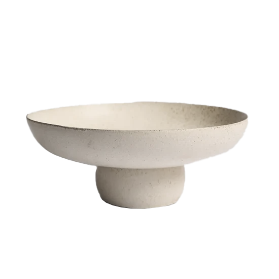 Frederick bowl on pedestal natural