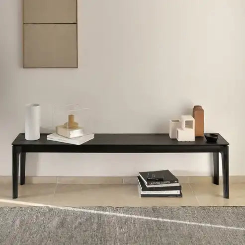 French oak bench seat black