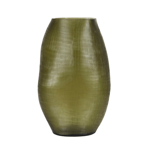 Globewest tall Boden form vase 33cm olive