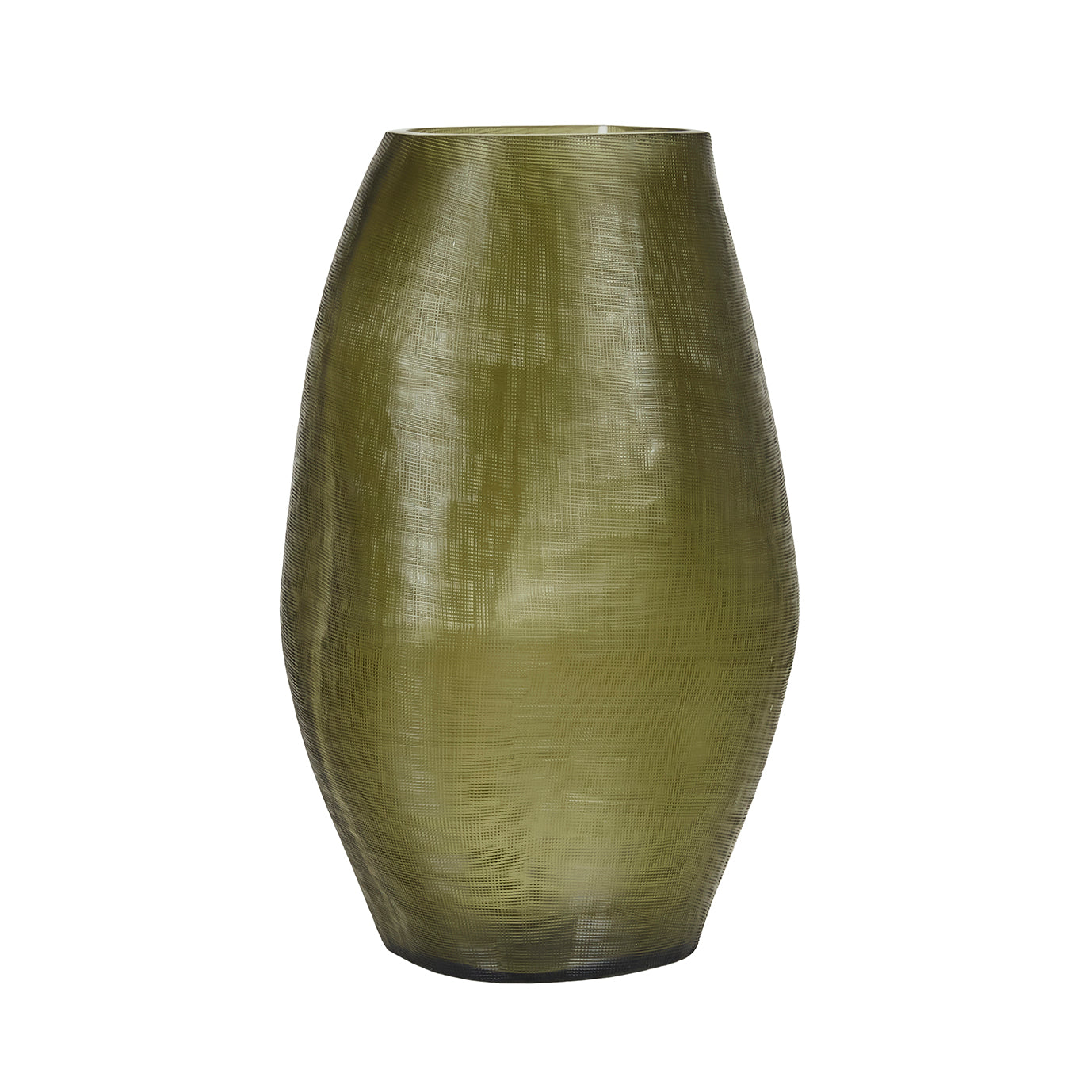 Globewest tall Boden form vase 33cm olive