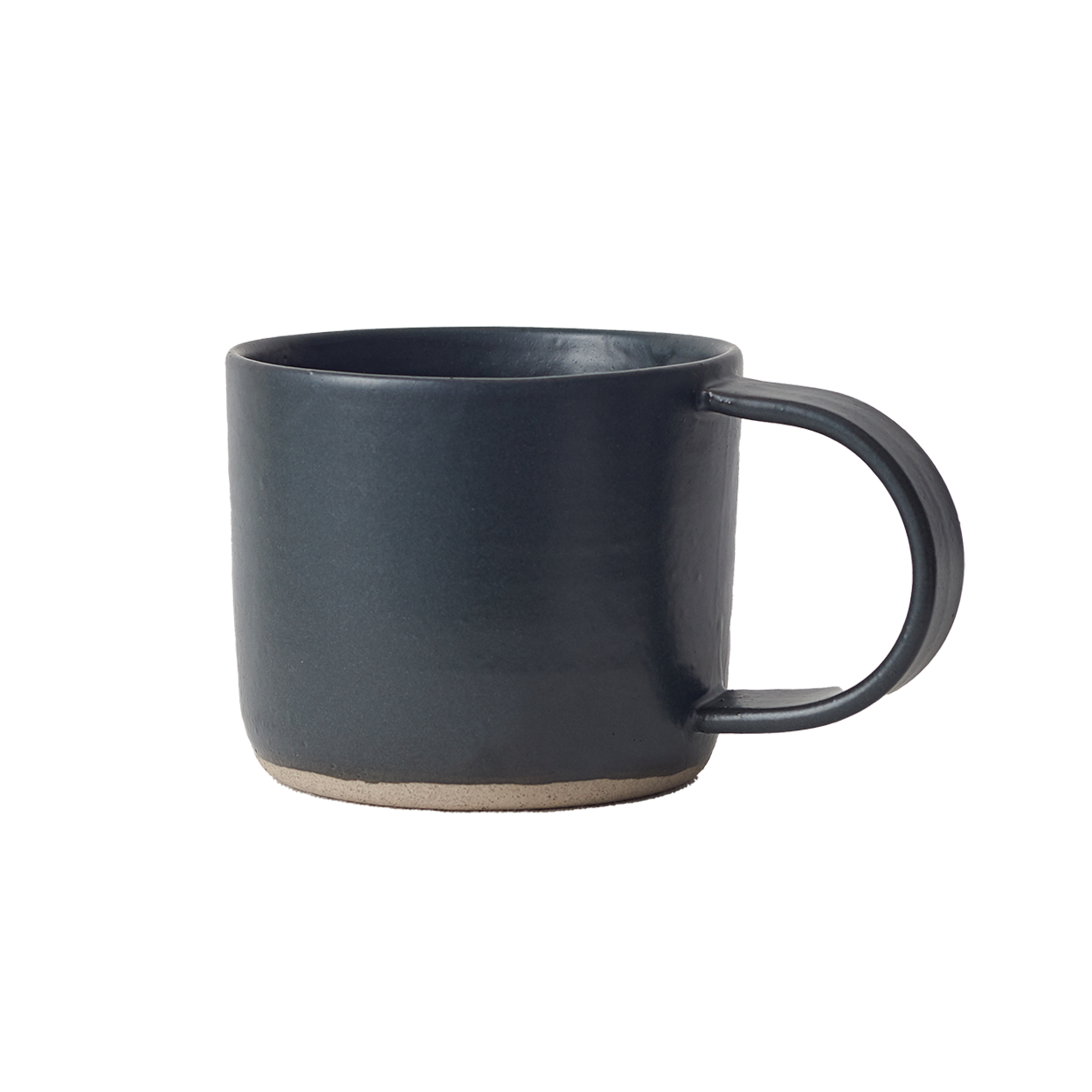 NZ made straight shaped mug black