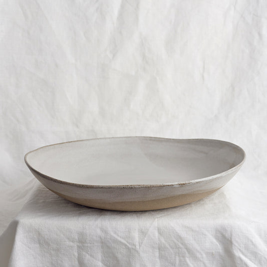 NZ made organic shaped round serving bowl 36cm