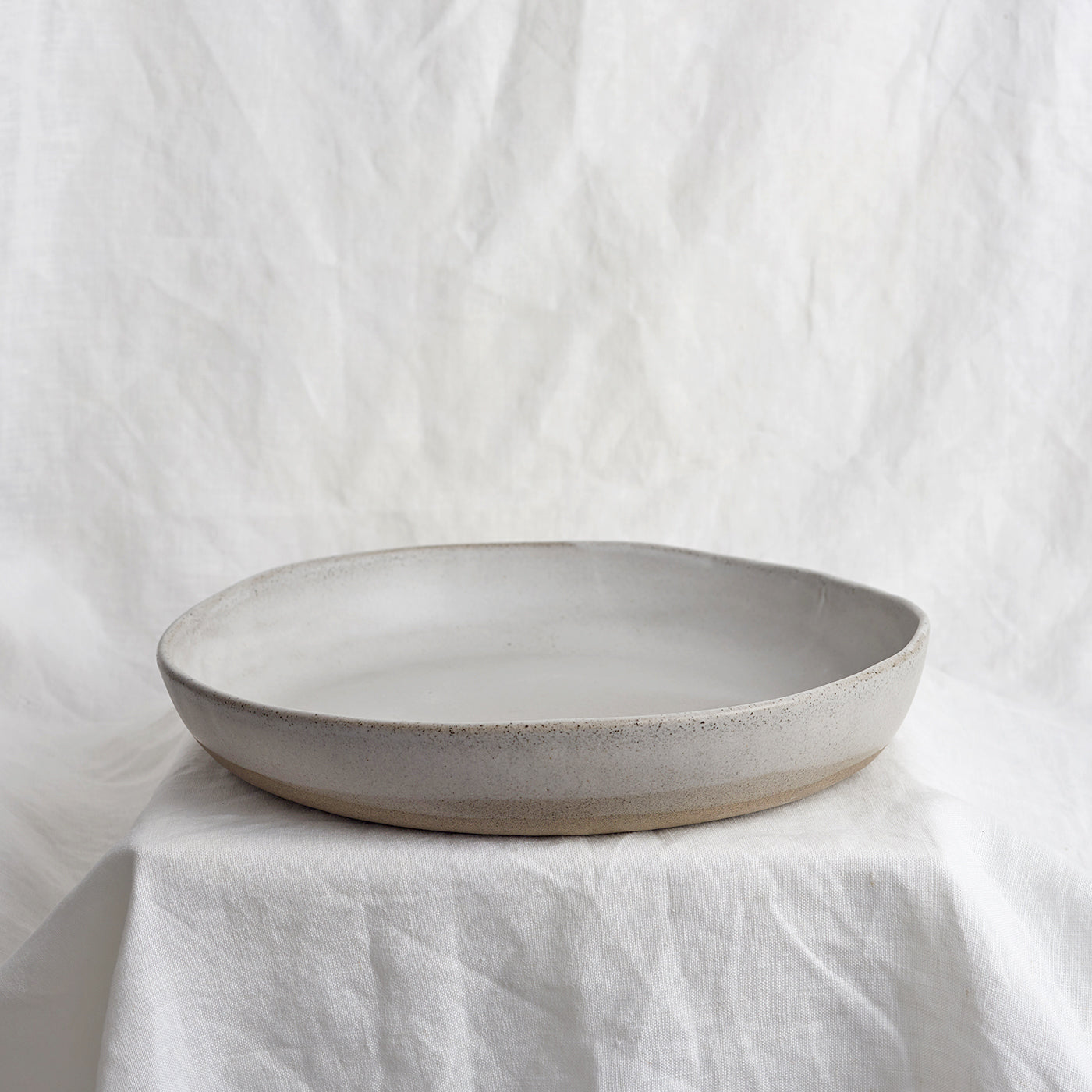 NZ made organic shaped round serving bowl 32cm