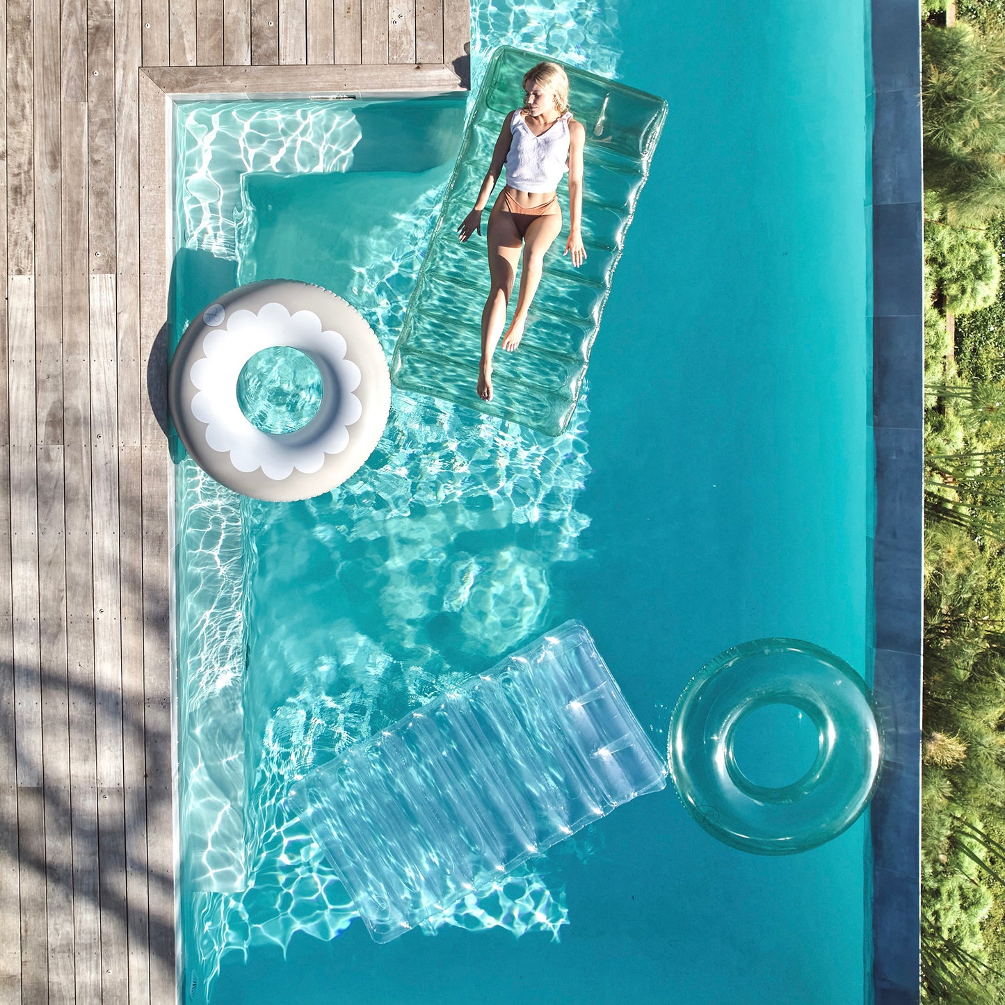 Oversized pool lilo seaglass 180cm