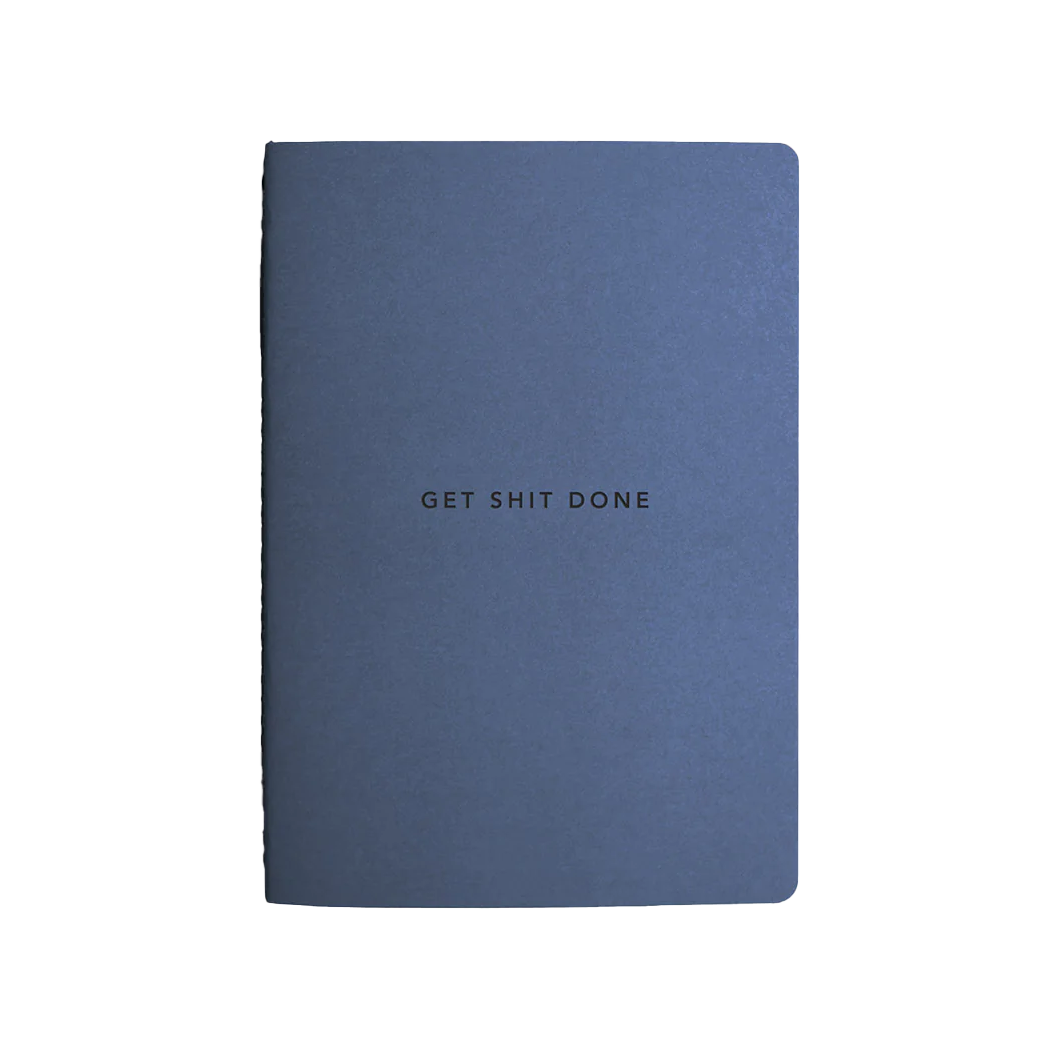 Get Shit Done lined notebook A5 blue