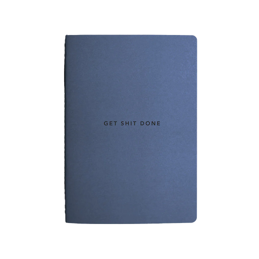 Get Shit Done lined notebook A5 blue