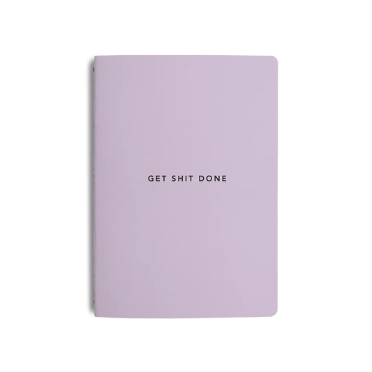 Get Shit Done lined notebook A5 lilac