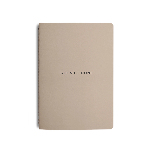 Get Shit Done lined notebook A5 sand