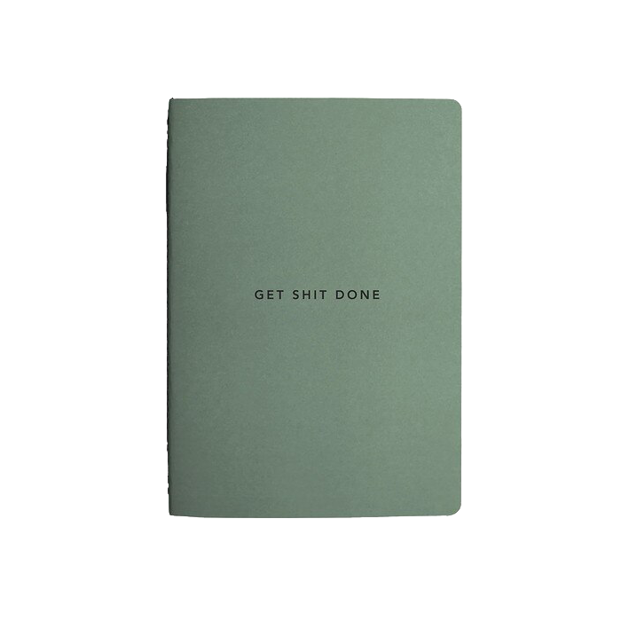 Get shit done A5 notebook sea green