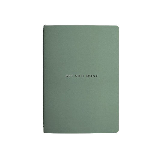 Get shit done A5 notebook sea green