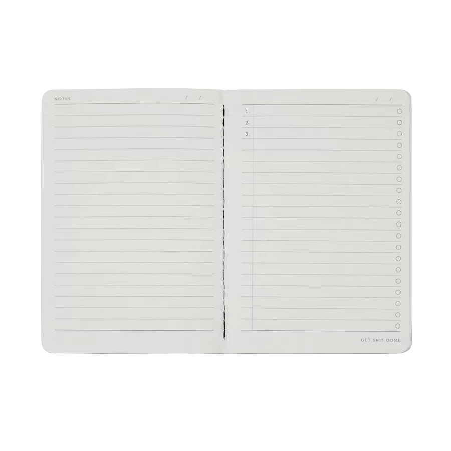 Get shit done A5 notebook sea green