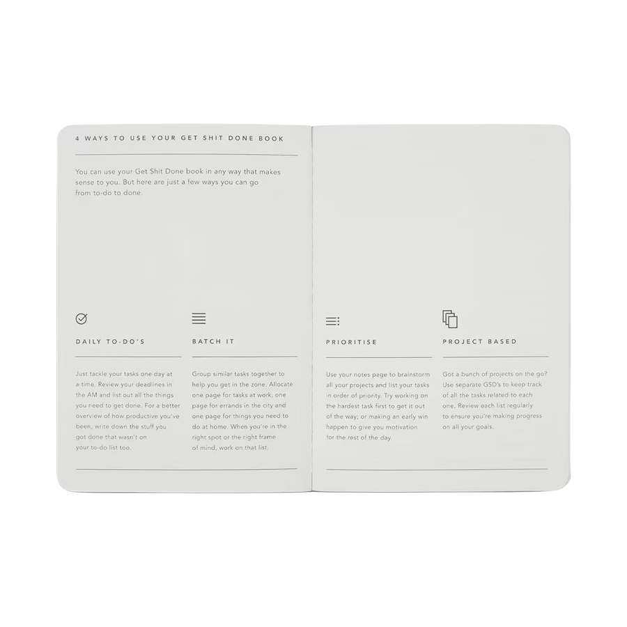 Get shit done A5 notebook vanilla