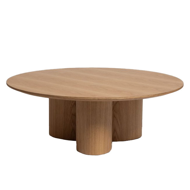 Round coffee table 100cm oak natural