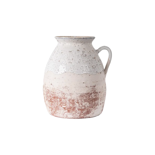 Glacier rustic terracotta jug 23cm