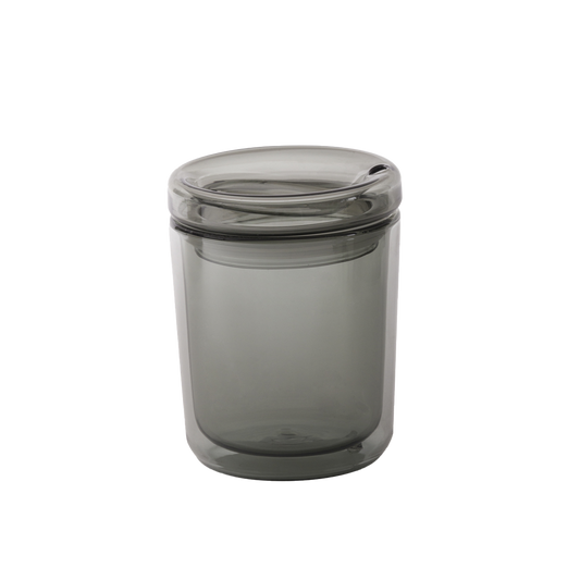 Glass travel cup charcoal