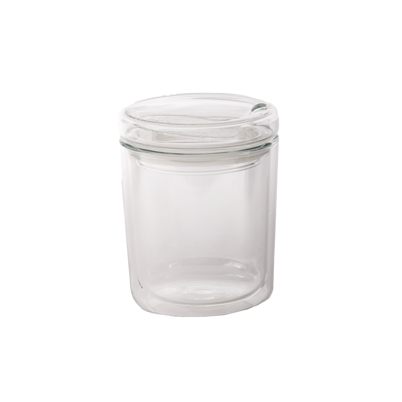 Glass travel cup clear