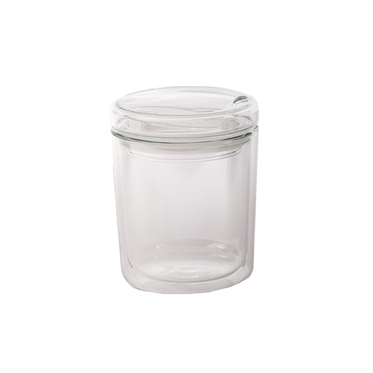 Glass travel cup clear