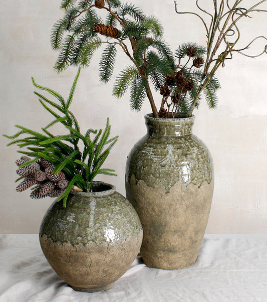 Glazed urn vase 47cm