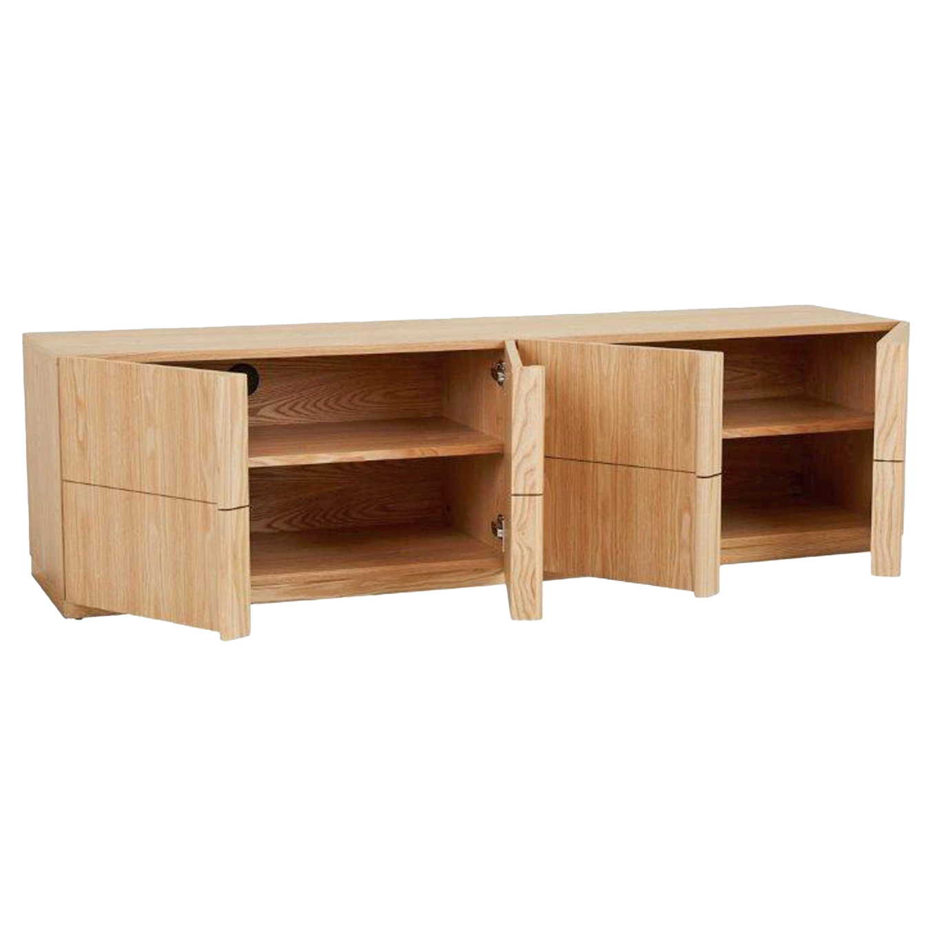 Globewest Kin 4-door entertainment unit 180cm natural ash