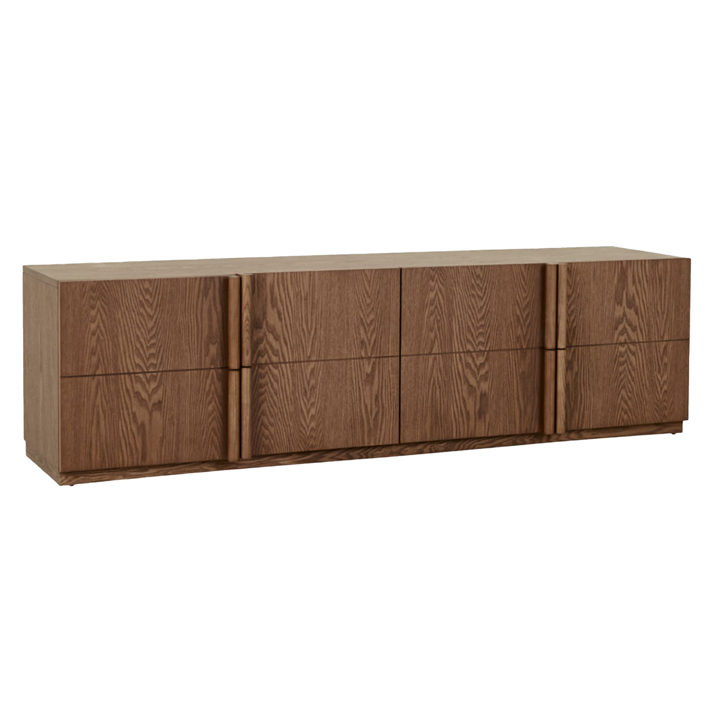 Globewest Kin 4-door entertainment unit 180cm smoked ash
