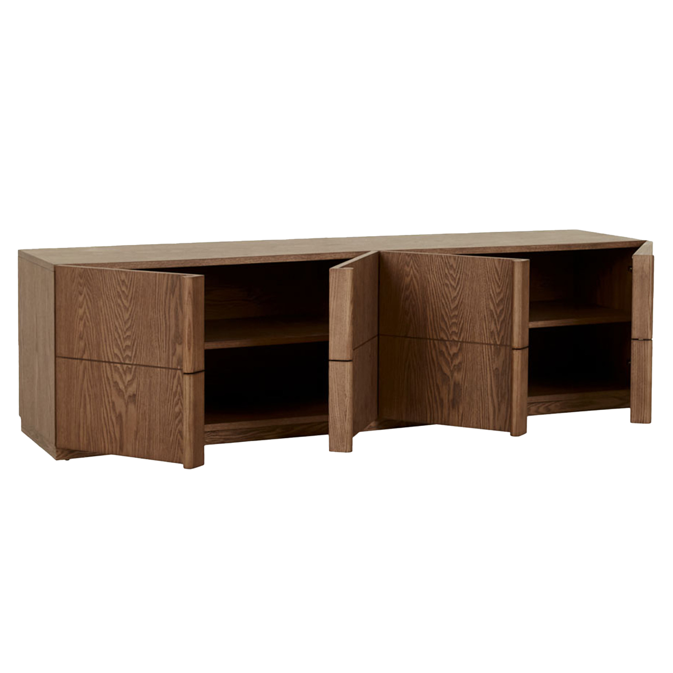 Globewest Kin 4-door entertainment unit 180cm smoked ash