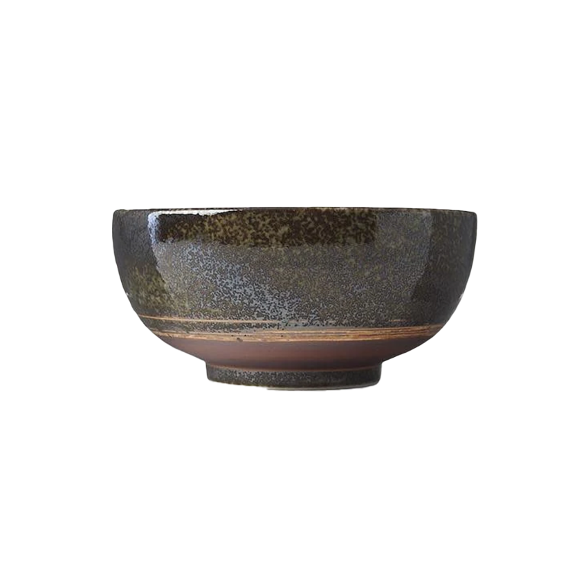 Glossy U-shaped bowl 15cm sage
