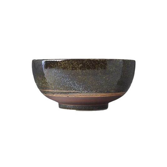 Glossy U-shaped bowl 15cm sage