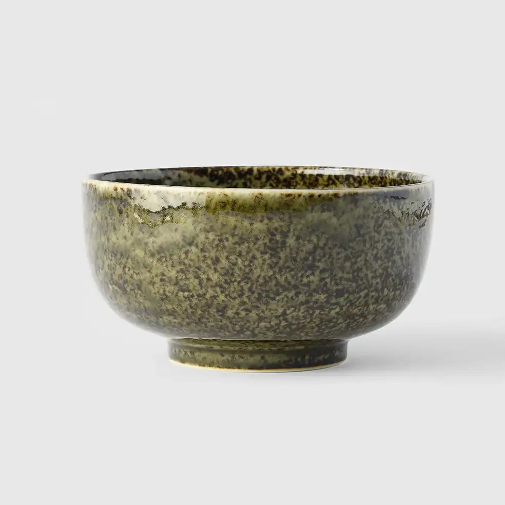 Glossy U-shaped bowl 16cm sage