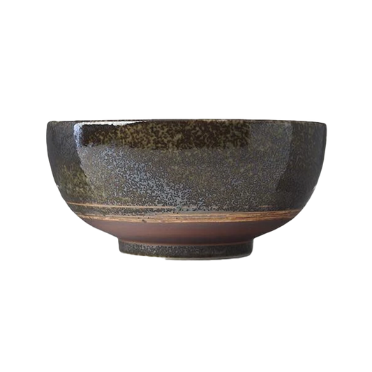 Glossy U-shaped bowl 19cm sage