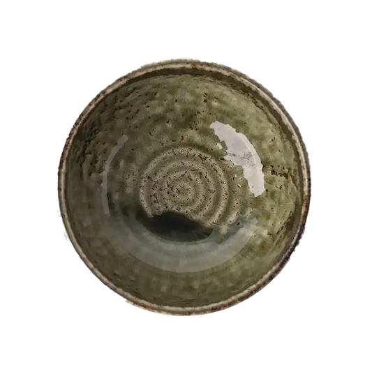 Glossy U-shaped bowl 19cm sage