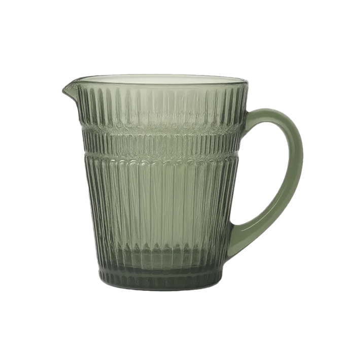Glow glass serving jug olive 1500ml