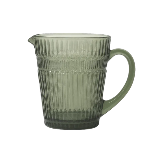 Glow glass serving jug olive 1500ml