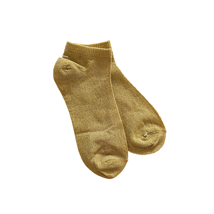 Gold lurex ankle socks