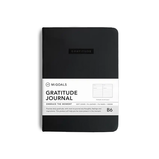 Gratitude soft cover journal black B6