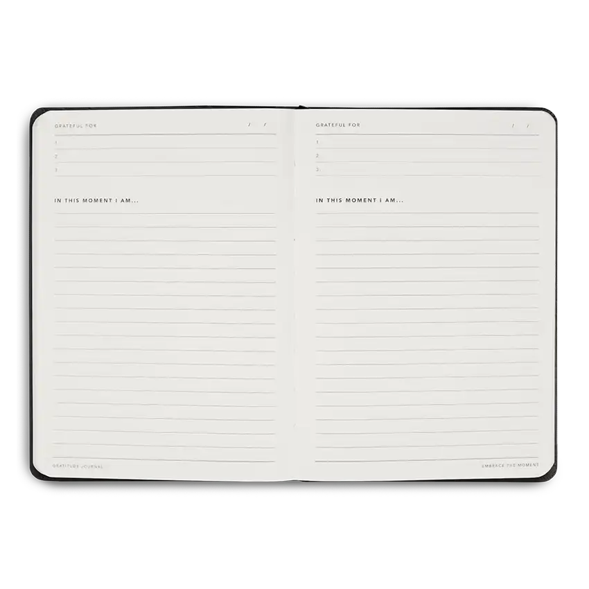 Gratitude soft cover journal black B6