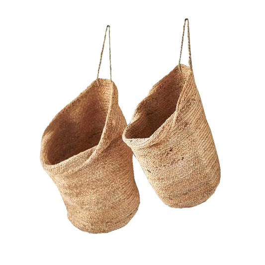 Handwoven hanging jute bag